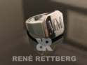Herrenring mit MM Monogramm in Druckschrift, Monogrammring