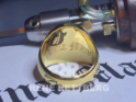 22 Karat Gold Siegelring für Herren mit handgravierter Ring-Innengravur