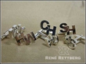 Initialen Manschettenknoepfe Silber 925 Sterling