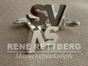 Initialen Manschettenknopf Silber