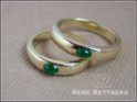 Bandringe als Verlobungsringe mit Smaragd