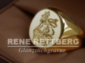 klassischer ovaler Wappenring/ Siegelring